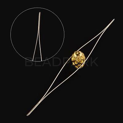 Iron Big Eye Beading Needles TOOL-R095-02-1