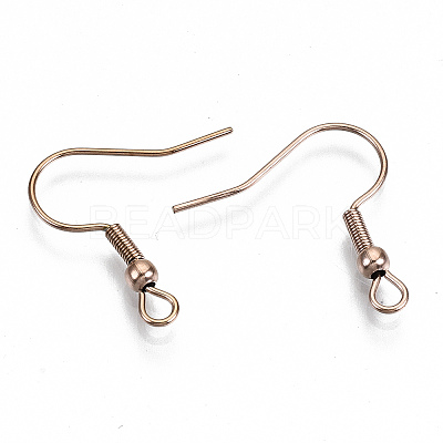 304 Stainless Steel Earring Hooks X-STAS-S111-001RG-NR-1