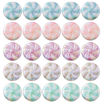 UV Plating Opaque Acrylic Beads OACR-P010-02-1