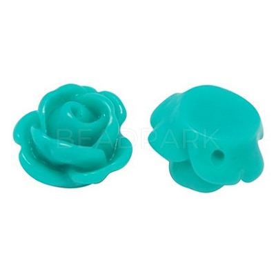 Rose Flower Opaque Resin Beads X-CRES-B1029-A12-1