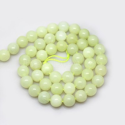 Natural New Jade Beads Strands G-G763-09-8mm-1