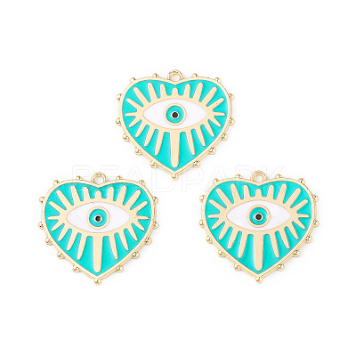 Rack Plating Alloy Enamel Pendants X-ENAM-K067-05F-1