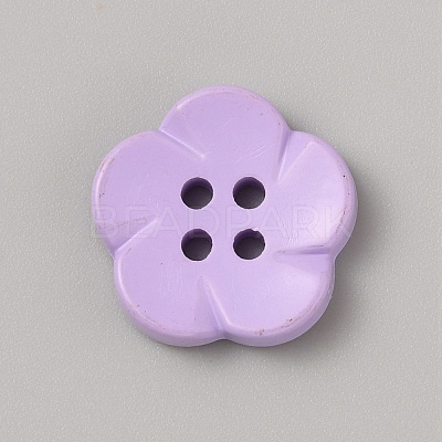 Spray Painted Plastic Buttons FIND-WH0152-394B-03-1