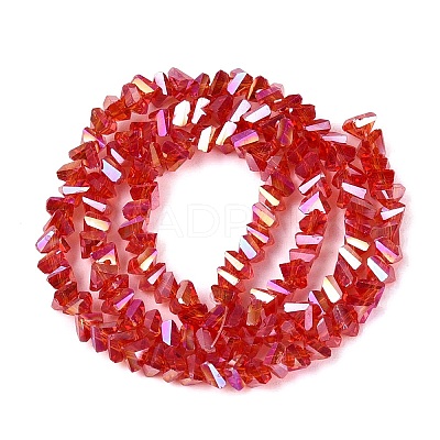 Electroplate Transparent Glass Beads Strands LS-EGLA-Q139-01A-A12-1