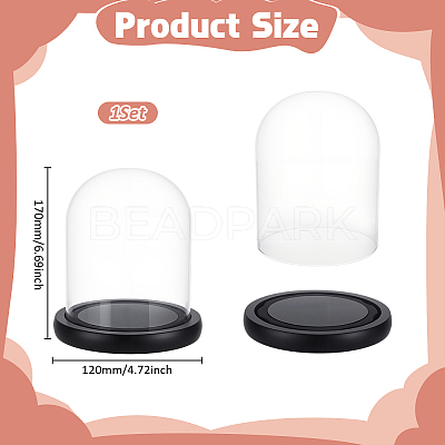 1Pc Arch Glass Dome Cover AJEW-UN0002-84A-1