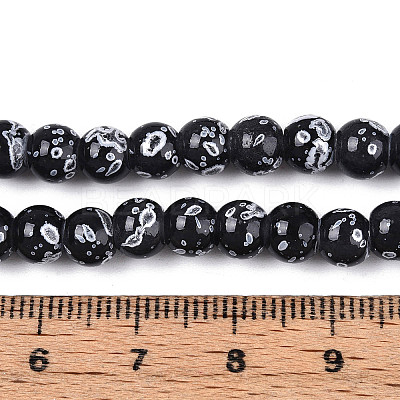Baking Paint Glass Beads Strands DGLA-N015-6mm-10-1