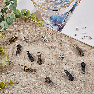 Alloy Replacement Zipper Sliders DIY-GF0009-31-1