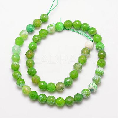 Natural Agate Bead Strands G-K166-07F-8mm-1