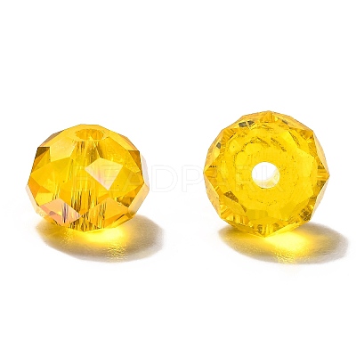 Faceted Rondelle Electroplate Glass Beads Strands EGLA-X0003-8x6mm-1