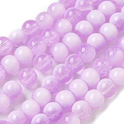 Crackle Glass Beads Strands GLAA-U001-6mm-04-1