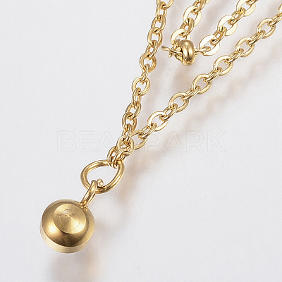 304 Stainless Steel Cable Chain Bracelets BJEW-I243-25G-A-1