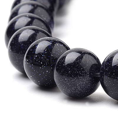 Synthetic Blue Goldstone Beads Strands X-G-S259-41-8mm-1