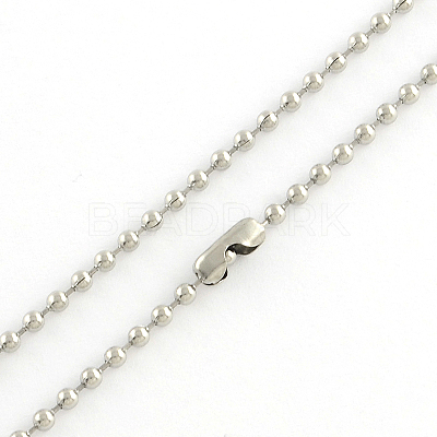 Tarnish Resistant 304 Stainless Steel Ball Chain Necklace Making X-NJEW-R225-05-1