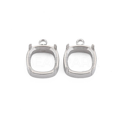 Non-Tarnish 304 Stainless Steel Pendant Cabochon Settings STAS-N097-179P-1