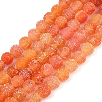 Natural Weathered Agate Beads Strands G-L534-07-10mm-1