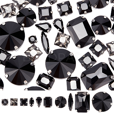 100Pcs 10 Style Sew on Rhinestone RGLA-PH0001-15-1