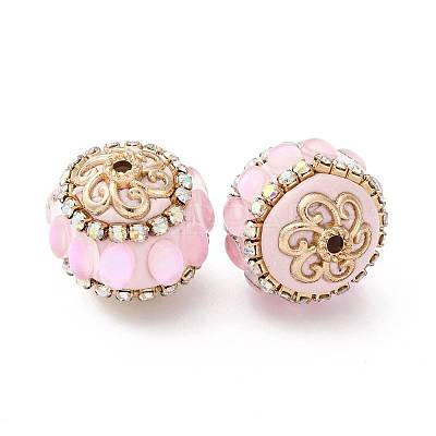 Handmade Resin Indonesia Round Beads IPDL-P005-20KCG-01-1