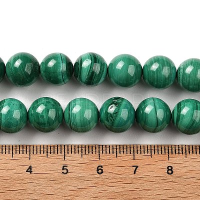 Natural Malachite Beads Strands G-A271-A01-10mm-1