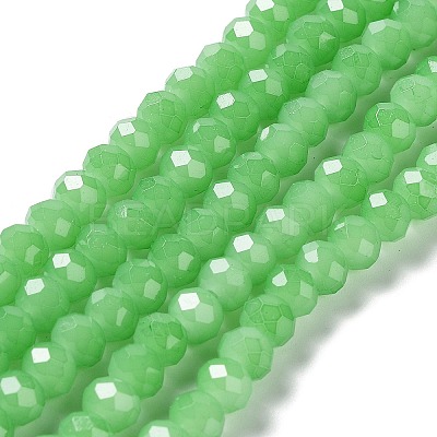 Baking Paint Imitation Jade Glass Bead Strands DGLA-A034-J6MM-A9-1