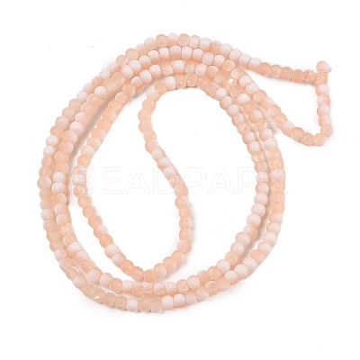 Frosted Crackle Glass Beads X1-GLAA-U001-4mm-M05-1