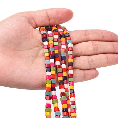 Synthetic Turquoise Beads Strands TURQ-G108-4x4mm-12-1