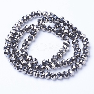 Electroplate Transparent Glass Beads Strands EGLA-A034-T3mm-UA03-1