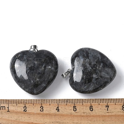 Natural Larvikite Pendants G-A259-02P-01-1