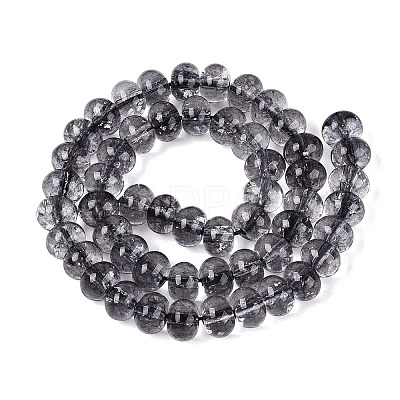 Crackle Transparent Glass Beads Strands GLAA-N074-02B-06-1