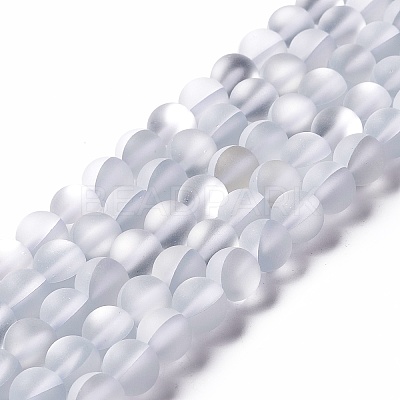 Synthetic Moonstone Beads Strands G-E573-01B-16-1