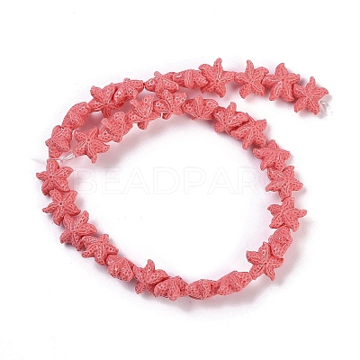 Synthetic Coral Dyed Carved Beads Strands CORA-K009-06A-08-1