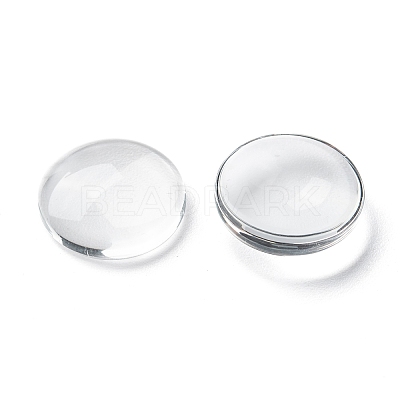 Transparent Glass Cabochons X-GGLA-R026-15mm-1