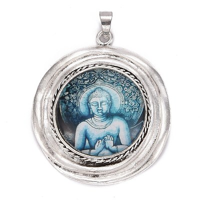 Glass Big Pendants PALLOY-I203-01AS-1