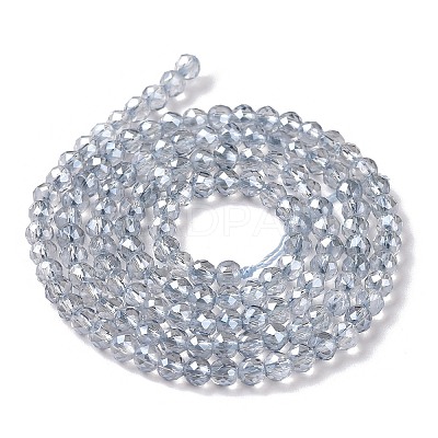 Electroplate Transparent Glass Beads Strands GLAA-H021-01B-FR03-1