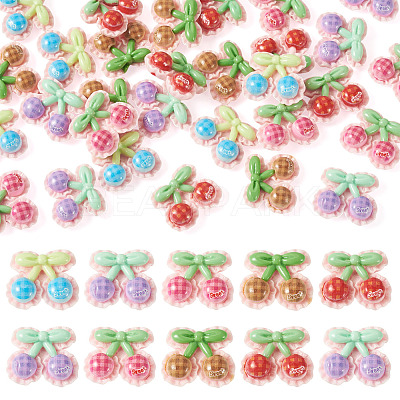 30Pcs Opaque Resin Cabochons RESI-TA0005-79B-1