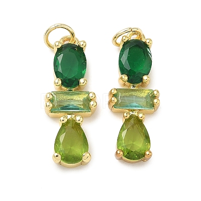 Brass Micro Pave Cubic Zirconia Pendants KK-H259-12B-G02-1