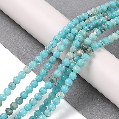 Assembled Natural Dolomite and Synthetic Opal Beads Strands G-Q017-G06-01A-1-1