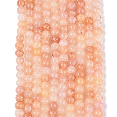 Ombre Effect Dyed Crackle Glass Beads Strands GLAA-Q106-01A-B12-1