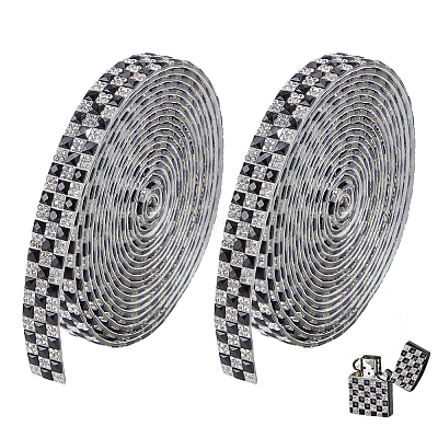 2Pcs Tartan Pattern Hotfix Glass Rhinestone DIY-ME0001-63A-1