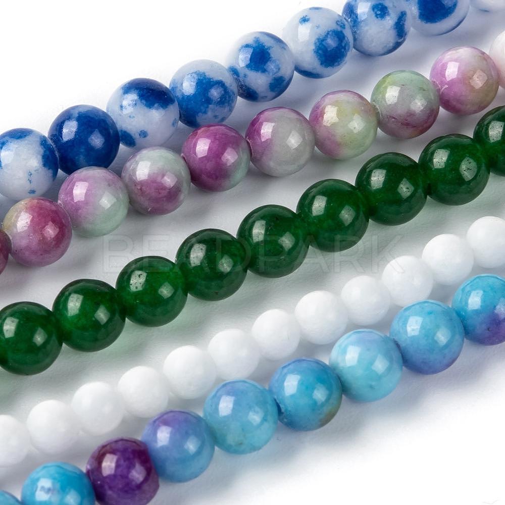 Natural Mixed Jade Beads Strands - Beadpark.com