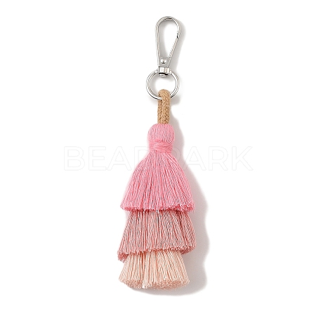 Handmade Macrame Nylon Thread Pendant Decorations HJEW-P019-14P-06-1