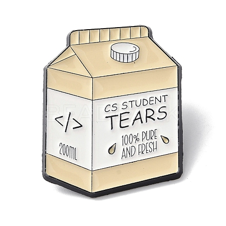 Tears Milk Box Enamel Pins JEWB-M044-04A-EB-1