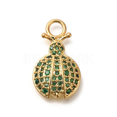 Brass Micro Pave Cubic Zirconia Pendants KK-M295-23G-02-1