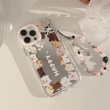 Cat Mirrored Axrylic Mobile Phone Cover PW-WG472D8-06-1