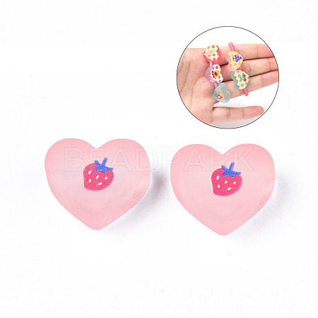 Transparent Printed Acrylic Beads MACR-S373-124-H10-1