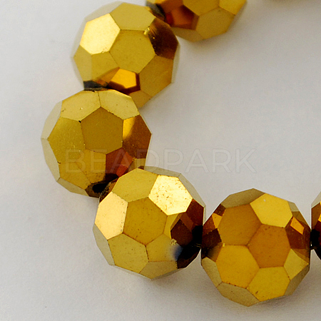Electroplate Glass Bead Strands EGLA-R042-8mm-03-1
