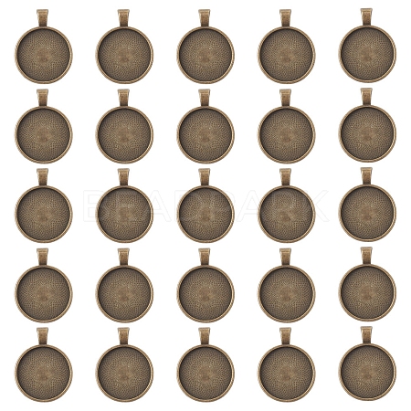 Alloy Pendant Cabochon Settings PALLOY-YW0001-69AB-1