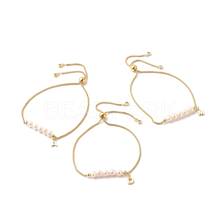 Adjustable Natural Pearl Beads Slider Bracelets BJEW-JB06525-1