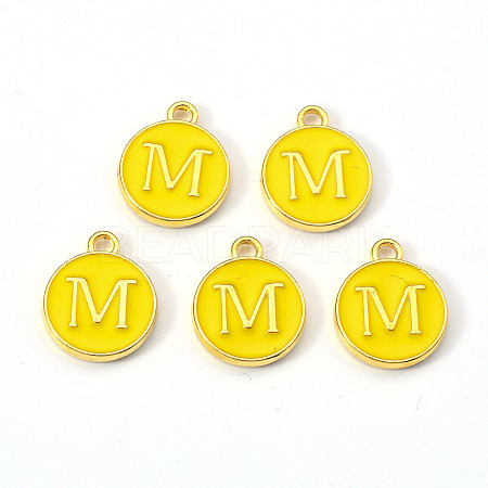 Golden Plated Alloy Enamel Charms LS-ENAM-S118-09M-1