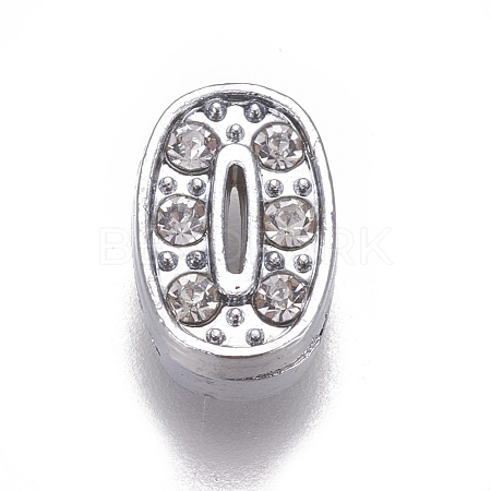 Alloy Rhinestone Slide Charms PALLOY-WH0065-28J-1