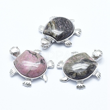 Natural Rhodonite Pendant G-G759-B13-1